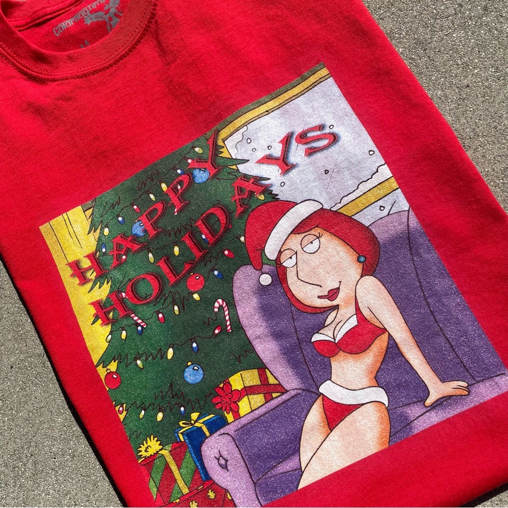 RARE GRAIL Family Guy Cast/Crew Holiday Gift Sexy Lois Griffin Lingerie Red Tee